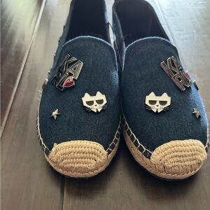 Karl Lagerfeld Black Espadrilles